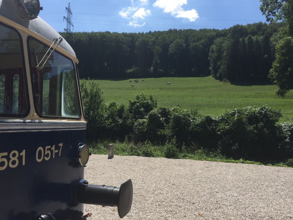 Blick vom Vorgarten Richtung Waggon