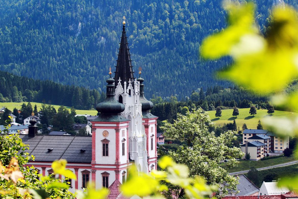 Blick auf die Basilika Mariazell